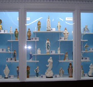 Collection of statues of the Madonna.