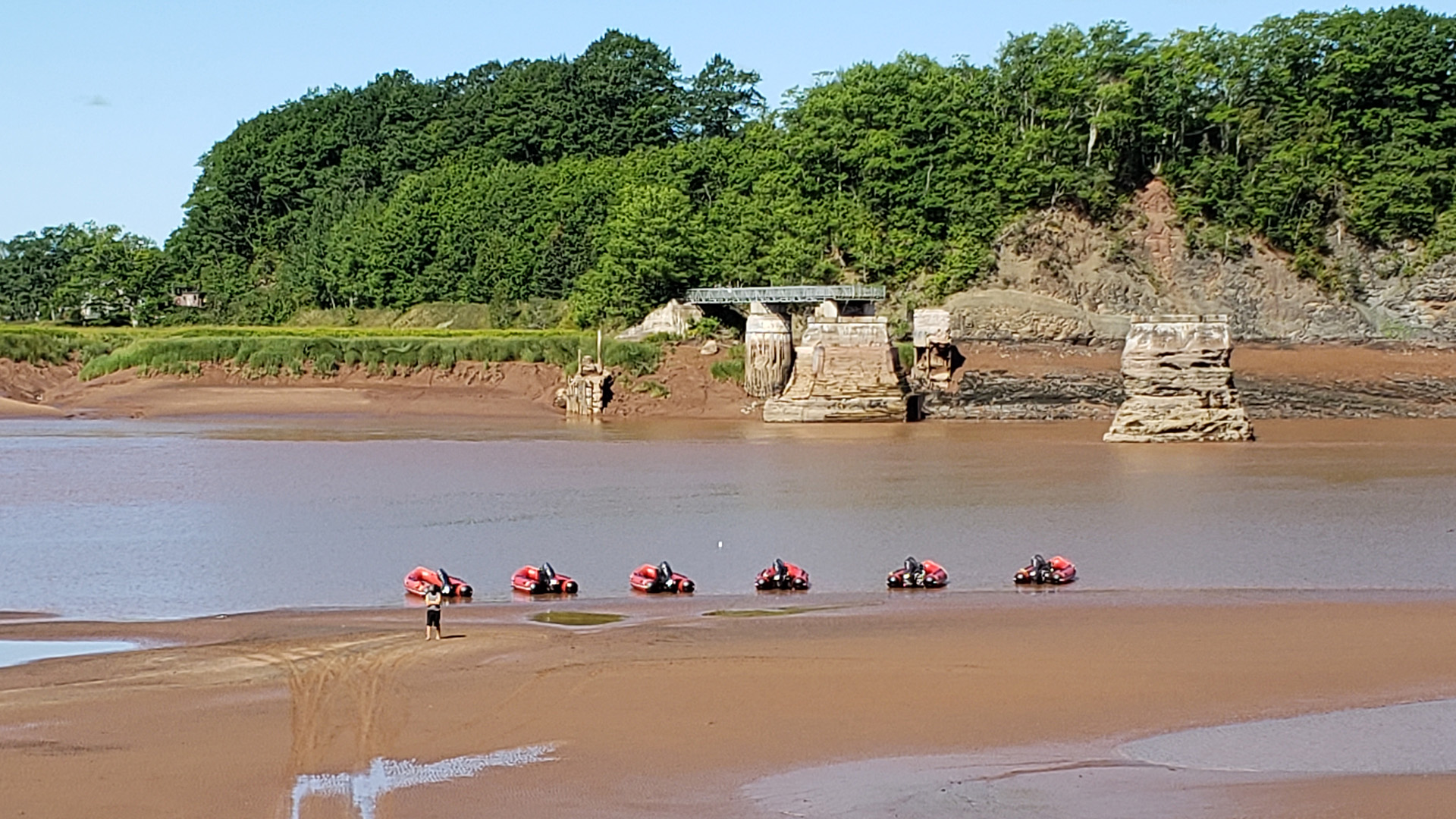 Fundy Bay tidalbore rafting 😎 #eastcoast #eastcoastlifestyle